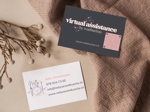 Ein Blatt mit einer Branding Strategie darauf. Nebenher sind noch Bilder und Notizen zu sehen.